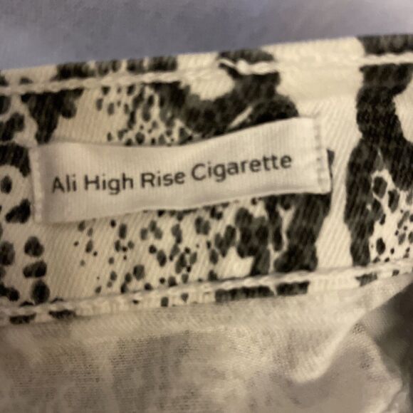 Frame Ali High Rise Python Snake Print Cigarette Skinny Jeans NWOT Size 24 - Picture 9 of 11